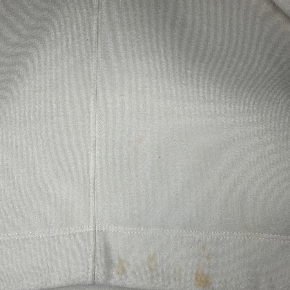 Athleta White Fleece Mock Neck Top XL Oversized Cozy Quiet Luxury Athleisure - Picture 5 of 14